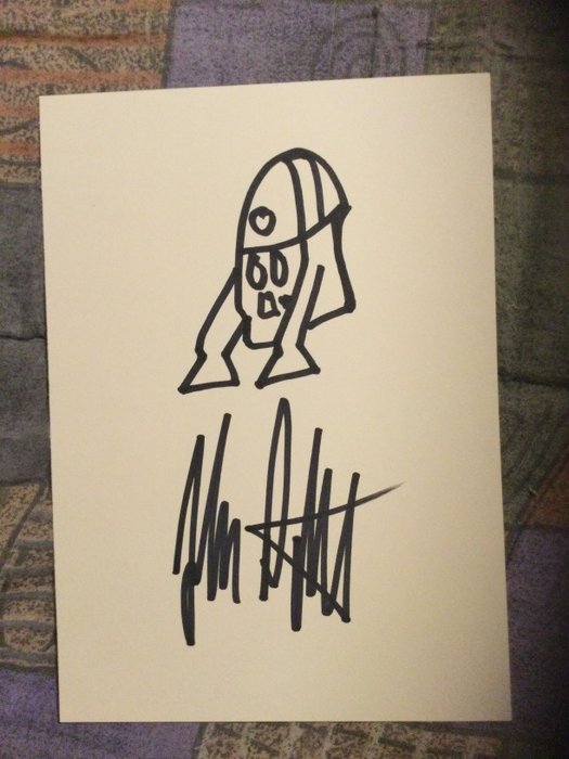 Star Wars - John Dykstra (Legendary SFX Creator) - Autografo, R2-D2 Original drawing, signed in person (2010) - See images and description