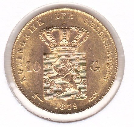 Netherlands. Willem III (1849-1890). 10 Gulden 1879
