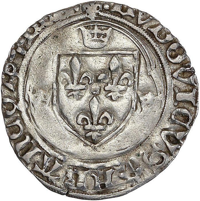 France. Louis XII (1498-1515). Grand blanc à la couronne point 15 (Rouen)