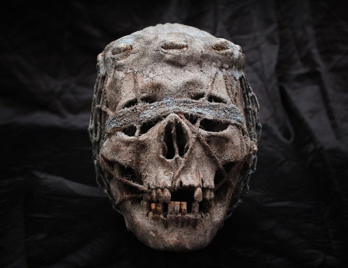 Espectacular cráneo vudú humano - PauDelacó - 17.5×15×20 cm