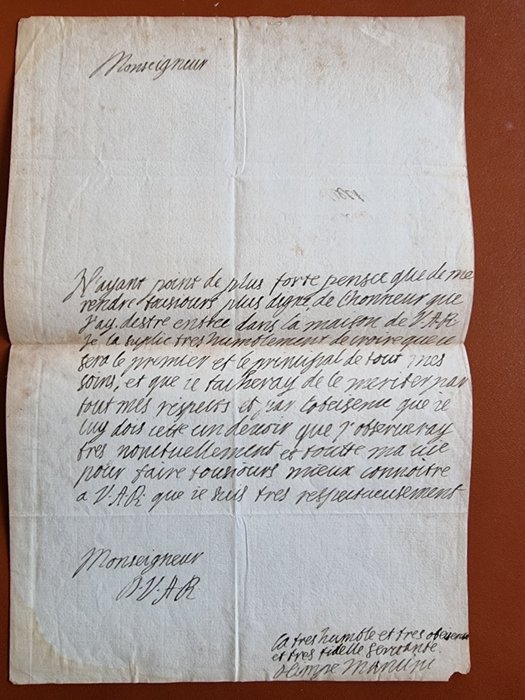 Olympe Mancini - Olympe Mancini lettre autographe signée - 1657