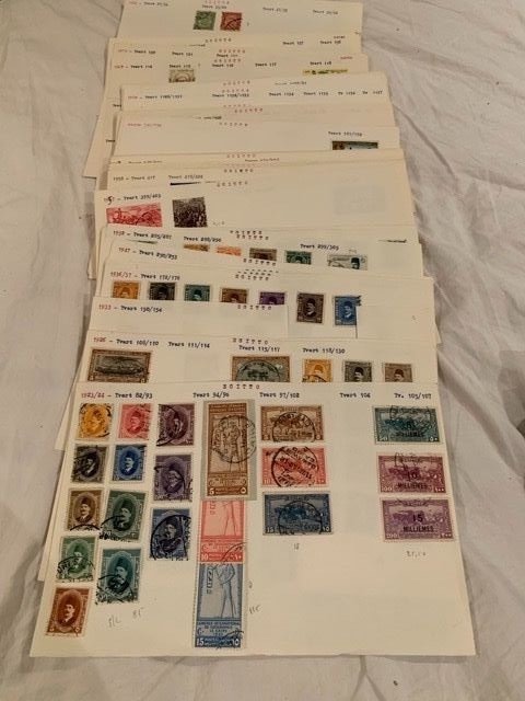 Ägypten (U.A.R.) 1923/1980 - Egypt collection on old homemade cards in neat condition with better stamps and sets