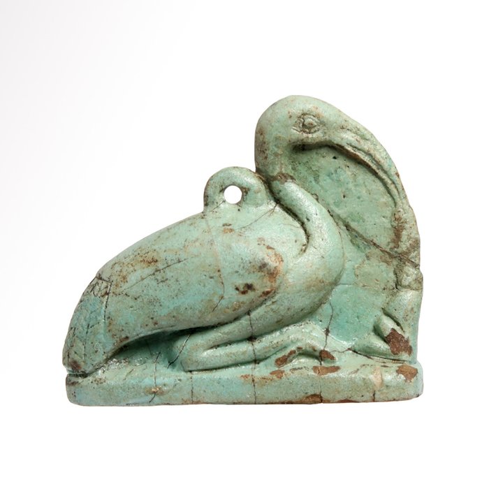 Antico Egitto Faenza Amuleto Ibis accovacciato