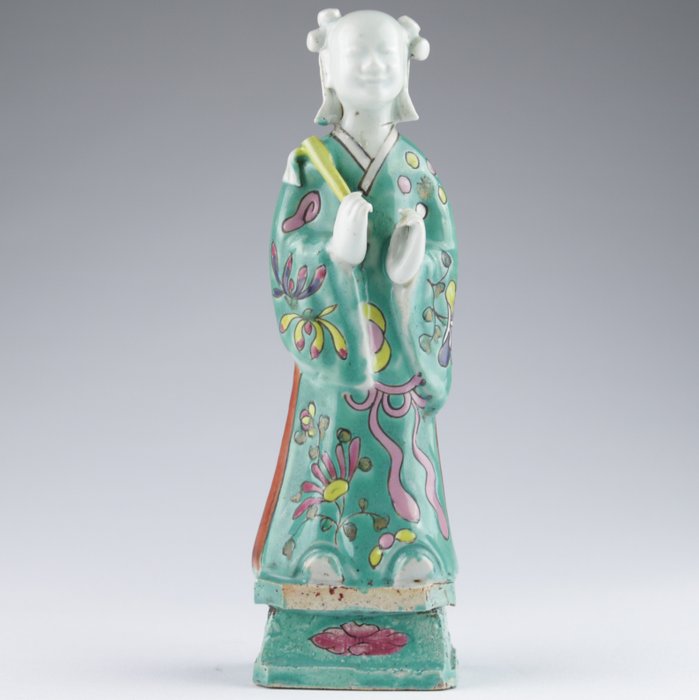 Statuetta (1) - Famille rose - Porcellana - Han Xiangzi - Cina - Jiaqing (1796-1820)
