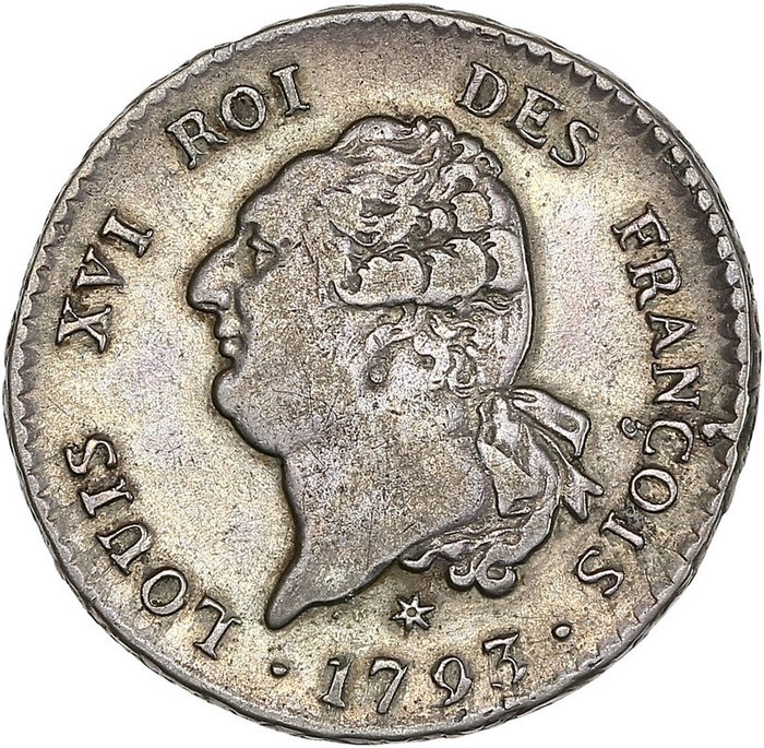 Frankrijk. Lodewijk XVI (Grondwet). 30 sols FRANÇOIS 1793 (Pau)