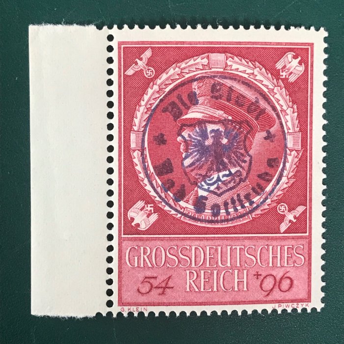 Germania - aree postali locali 1945 - Bad Gottleuba: Hitler stamp with overprint, Zierer BPP inspected