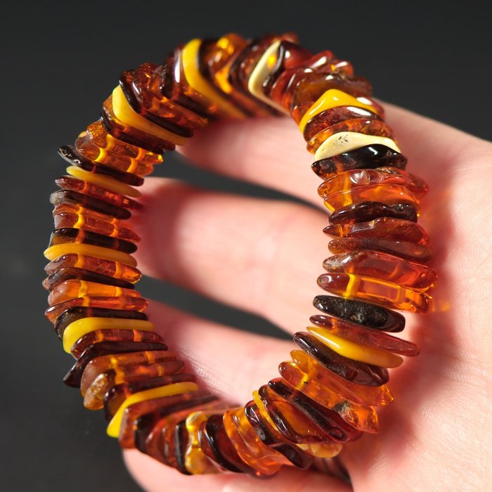 Natural Baltic Amber - Exclusive Bracelet - - Amber - 80 mm - 15 mm