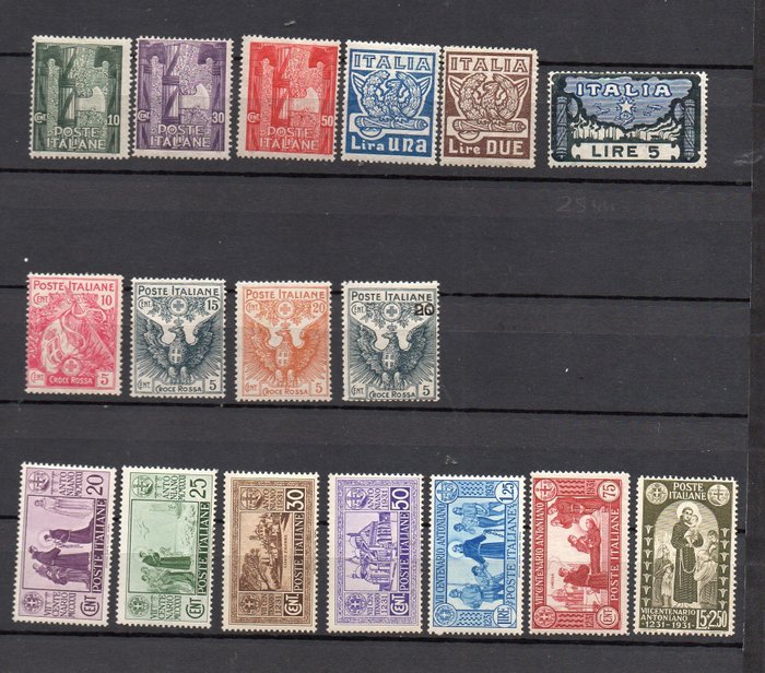 Italy Kingdom 1915/1931 - Selection of MNH sets of the period