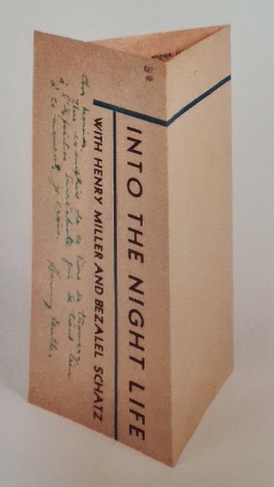 Henry Miller - Pièce imprimée, en anglais, avec envoi autographe signé, en français - 1947