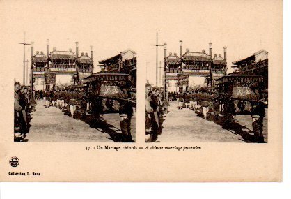 China - Etnologie (Etnische / Etnografische postkaarten), pagodes - Ansichtkaarten, Stereoscopische kaarten (Collectie van 16) - 1900-1900