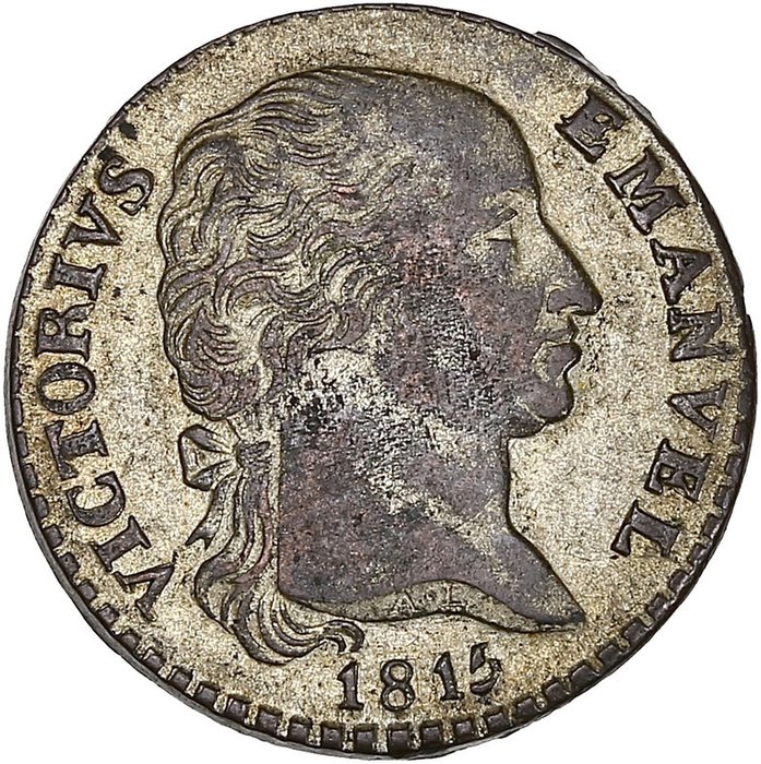 Italien, Grafschaft Savoyen. Vittorio Emanuele I. di Savoia (1802-1821). 2,6 Soldi 1815
