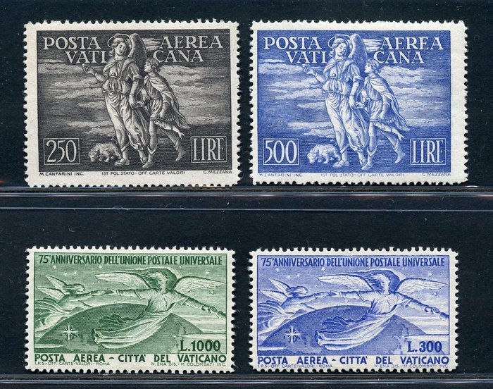 Vatican City 1948/1952 - Tobias, UPU and souvenir sheet Centenary of the first stamp - Sassone NN. PA16/17 - 18/19 - BF 1