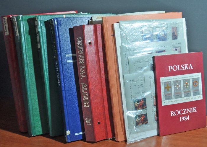 Welt - Batch in various stock books and in an album with many eastern European countries