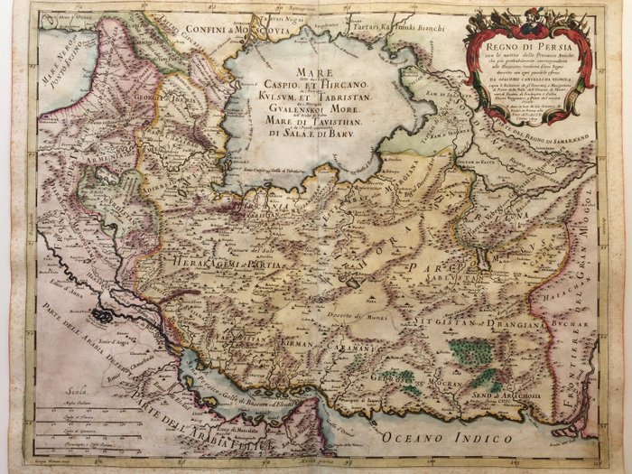 Medio Oriente, Irak, Iran, Afghanistan, Syrië, Palestina, Israël; Cantelli / G.G. De Rossi - Regno di Persia - 1679
