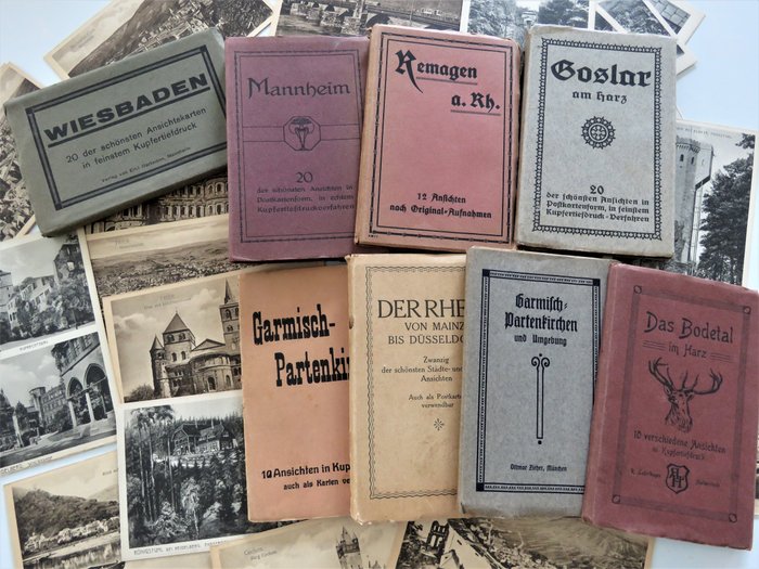Germania - Città e Paesaggi - Cartoline, leporelli da cartolina (Collezione di 159) - 1920-1930