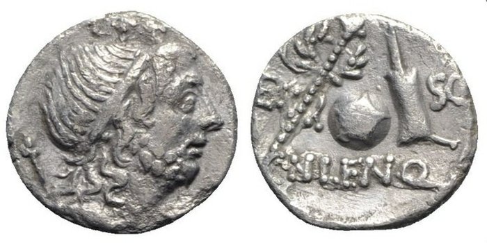 Roman Republic. Cn. Cornelius Lentulus Marcellinus, 76-75 BC. AR Denarius,  Roma