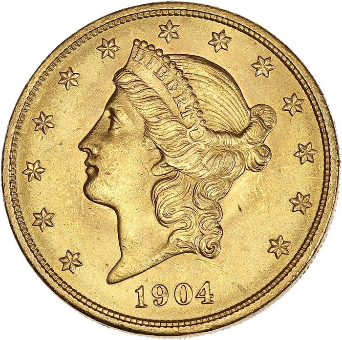 United States. 20 Dollars LIBERTY HEAD 1904