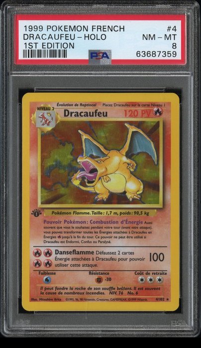 Wizards of The Coast - Pokémon - Compleet album Set Pokémons BASE 102/102 1er Édition gradé PSA - 1999