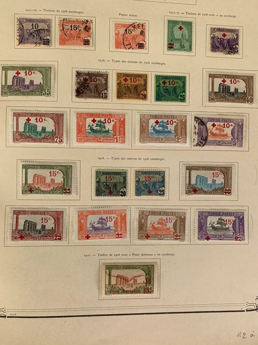 Tunesien 1888/1940 - Lovely Tunisia collection with many expensive stamps and series, amongst others, Yvert nos. 21, 57,