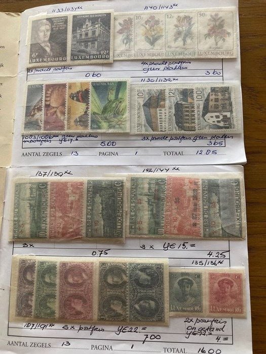 Luxembourg 1899/1985 - 2 Well-stocked exchange booklets with more than 70 complete sets and other.