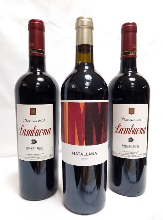 2010 Matallana, Telmo Rodríguez & 2 x 2005 Lambuena reserva - Ribera del Duero - 3 Bottiglie (0,75 L)