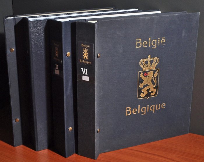 Belgien - Collection in four DAVO albums with, amongst others, MNH and blocks
