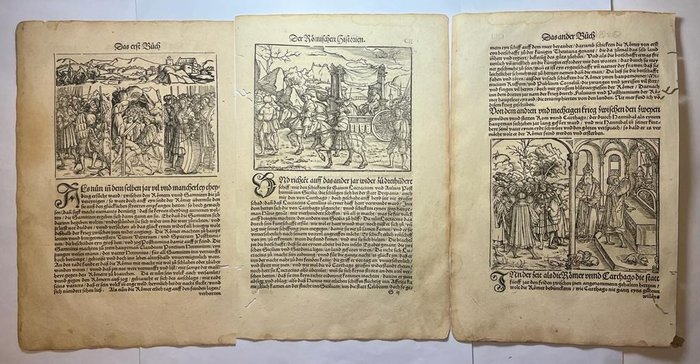 Titus Livius - 4 Holzschnitte aus Titus Livius: "Römische Historien" - 1523