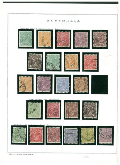 Australië 1914/1950 - Collection with airmail and services.