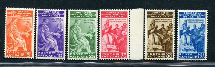 Vatican City 1935 - Juridical Congress - Sassone NN. 41/46