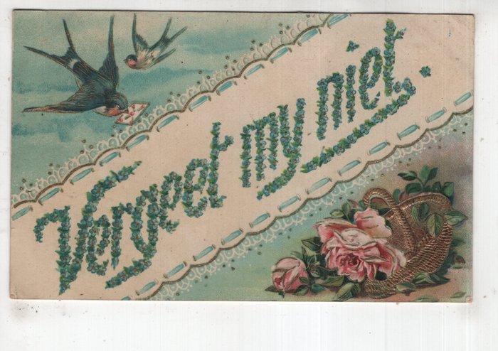 Fantasy, Stampa in rilievo Art Nouveau Stampa dorata - Cartoline (96) - 1900-1920