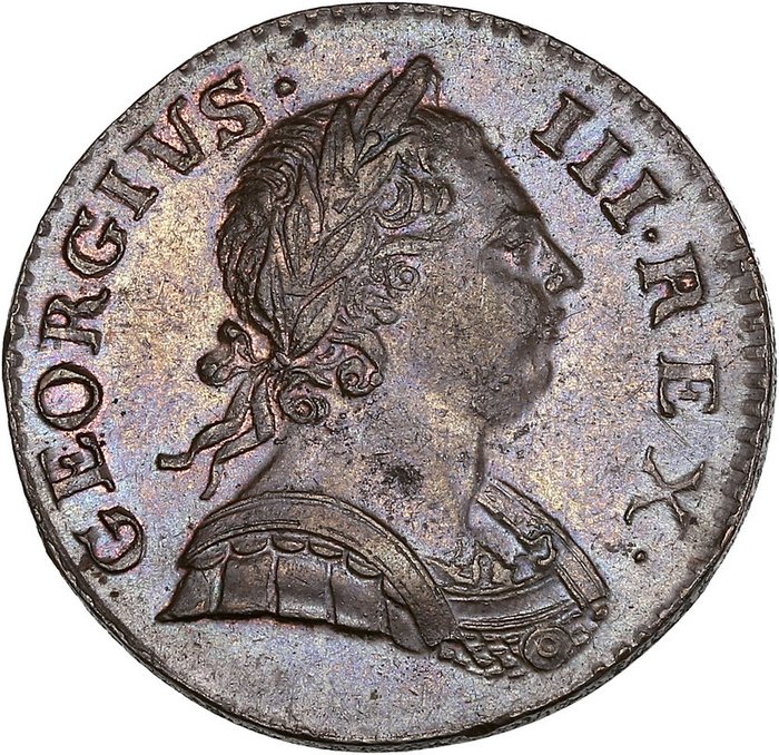 Grande Bretagne. George III (1760-1820). 1/2 Penny 1772