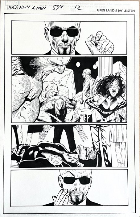 Uncanny X-Men #534 - Page 12 - Greg Land/Jay Leisten - Eerste druk