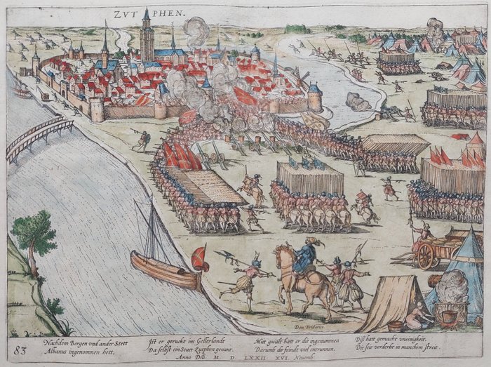 Paesi Bassi, Zutphen; Frans Hogenberg - Zutphen - 1600
