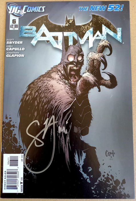 Batman 1st Print ULTRA RARE Key Issue: "1st Full App Court of Owls " - Signed by creator Scott Snyder at NYCC 2014 !! With COA !! - Erstausgabe