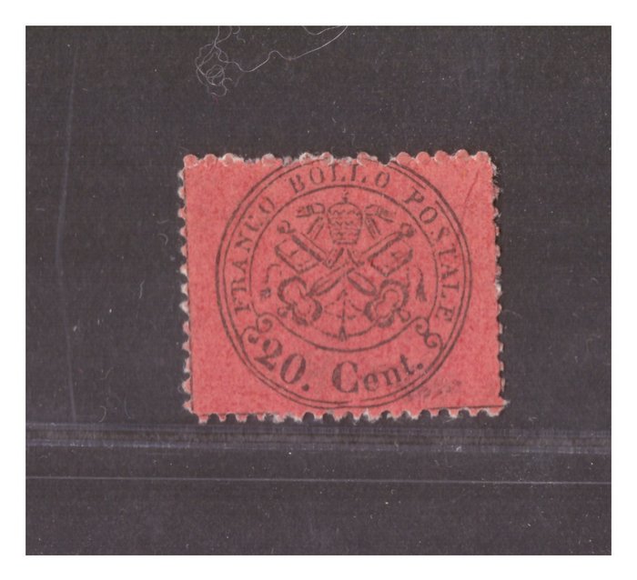 Italiaanse oude staten - Pauselijke Staat - 20 c. rosso bruno o indiano - saassone 27
