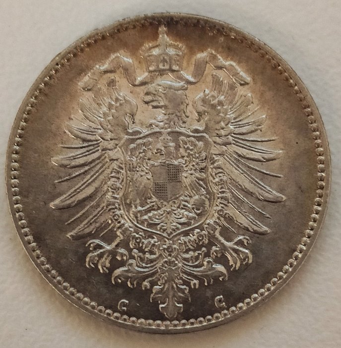 Allemagne, Empire. 1 Mark 1874-C. Selten in der ERHALTUNG. Hübsche Patina.