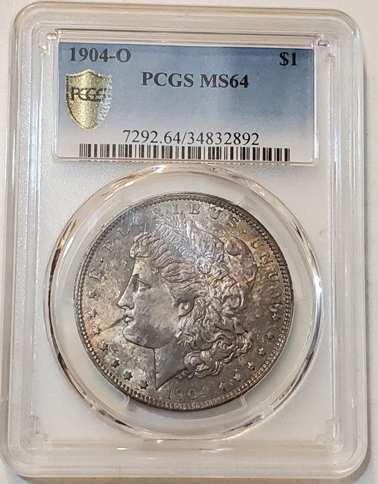 Verenigde Staten. Morgan Dollar 1904-O Philadelphia in MS64 PCGS slab