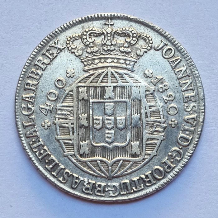 Portogallo. Giovanni VI del Portogallo (1816-1826). Cruzado Novo (480 Reis) 1820 - Coroa Baixa