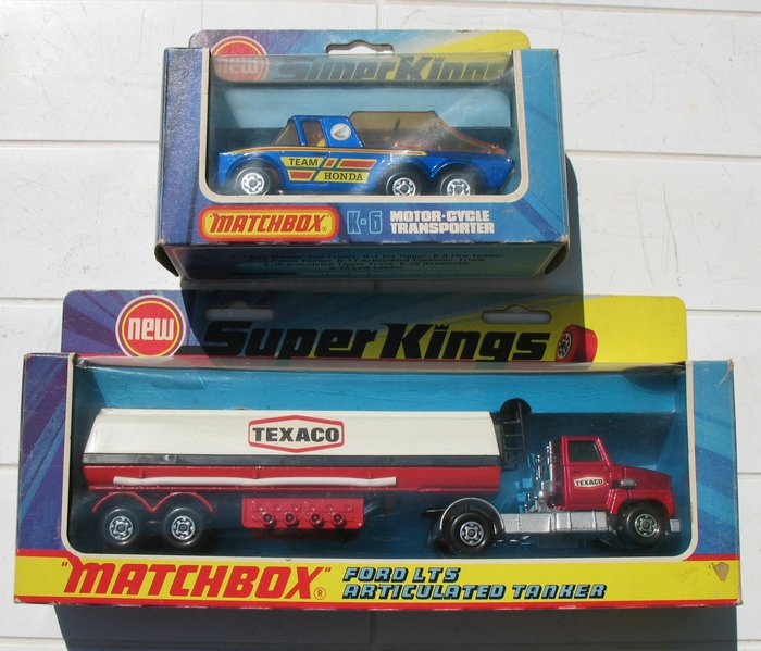 Matchbox - 1:43 - Super Kings - K-6 Motor-Cycle Transporter, K-16 Ford LTS Tanker