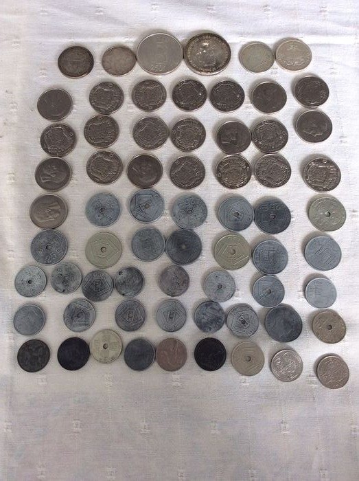 Belgium. 10 centimes / 250 francs 1934/1976 (66 stuks)