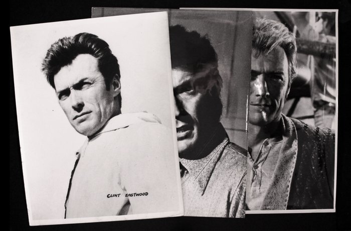 Clint Eastwood - Foto Lot of 3 - Original vintage Press Stills (large format)