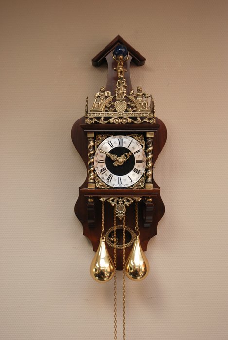 Orologio Zaanse - Ottone, Impiallacciato in radica di noce - Seconda metà del 20° secolo