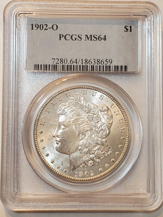 Verenigde Staten. Morgan Dollar 1902-O Philadelphia in MS64 PCGS slab