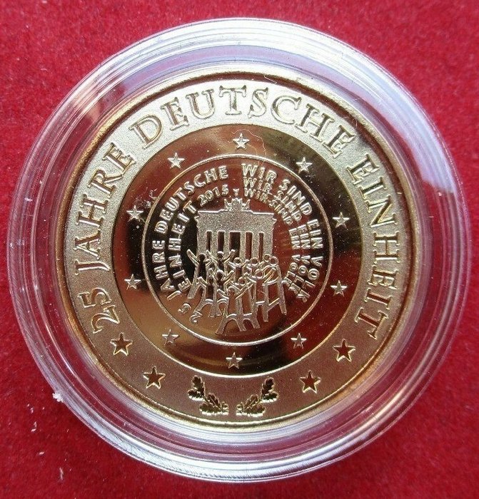 Allemagne, République Fédérale. Goldmedaille 25 Jahre Deutsche Einheit 2015  - 1/10 oz .333 Gold