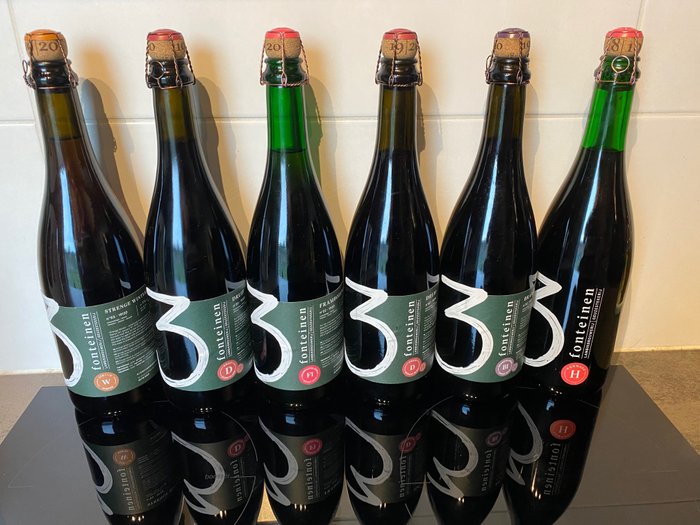 3 Fonteinen - Druif Dornfelder, Druif Muscat Bleu, Strenge Winter, Frambozen- & Bramenlambik Oogst & Hommage - 75cl - 6 bottiglie