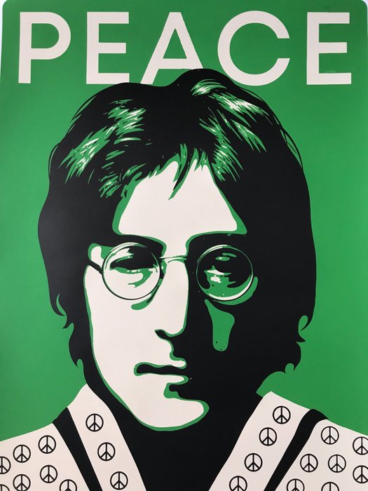 Reinaldo Cabañas (1960). - John Lennon & Peace. Serie IDOLS Cuba. Serigrafia realizada a mano Edición Limitada de 250 Unidades.