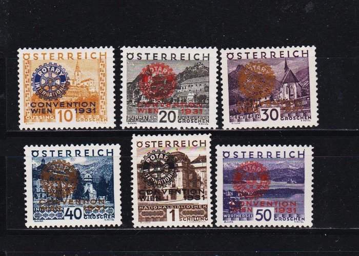 Austria 1931/1931 - “Rotary” series - Michelkatalog 518-523