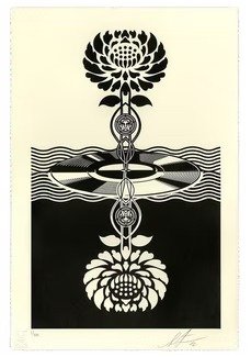 Shepard Fairey (OBEY) (1970) - Post-Punk Flower (Black)