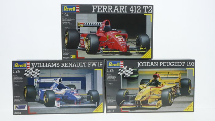 Revell - 1:24 - Ferrari 412 T2, Renault FW 19 en Peugeot 197 - 3x Bouwdoos van formule 1-auto's