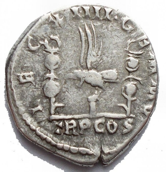 Roman Empire. Septimius Severus (AD 193-211). AR Denarius,  Legionary issue. Rome, AD 193